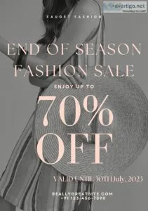 Get flat 70% off on your Favourite Fashion Brands 