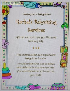 Rachel s babysitting services