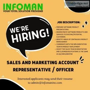 Sales and Marketing Account Representative  Officer