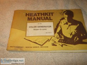 Near Mint Condition Heathkit Manual &ndash Color Generator Model