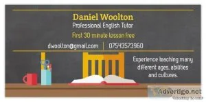 Professional English tutoring
