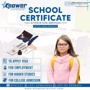 School certificate attestation in dubai