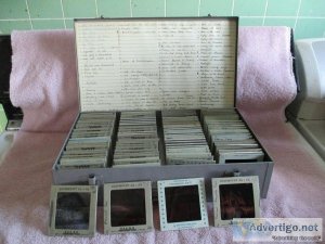 HUGE COLLECTION OF SLIDES WITH METAL CARRY CASE