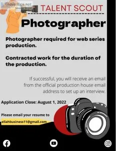 Looking for Photographer