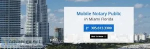 Mobile Notary Public Services Miami FL