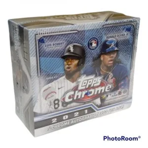 2021 Topps Chrome Baseball Factory Sealed 12 Pack Jumbo Hobby Bo