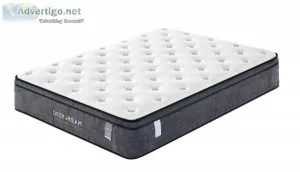 Eurotop Mattress 5 Zone Pocket Spring Latex Foam 34cm &ndash Kin