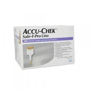 Accu chek safe t pro uno lancets ( pack of 200 )