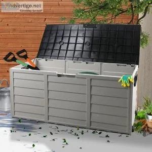 290L Outdoor Storage Box Garden Lockable Toys Tools Container Wa