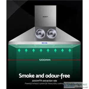 Devanti 1200mm Commercial BBQ Rangehood &ndash Silver