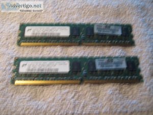 Two Memory Sticks &ndash Both HP.  PN 444909-061 2Gb 2RX8 PC2-64
