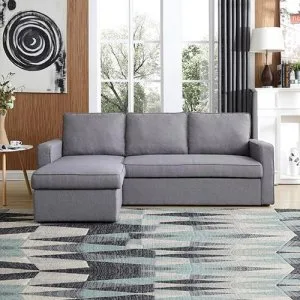 3 Seater Sofa Bed with pull Out Storage Corner Chaise Lounge Set