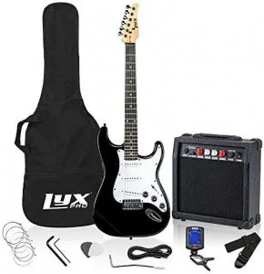 LyxPro Stratocaster Guitar Copy and 20 Watt Amp Plus Accesories