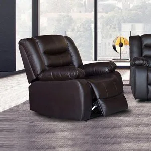 Single Seater Recliner Sofa Chair In Faux Leather Lounge Couch A