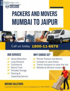 Packers and movers mumbai to jaipur services and charges