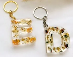 Order alphabet keychain resin online