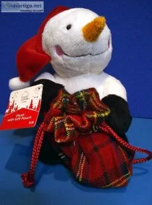 Plush Snowman Toy with Gift Bag
