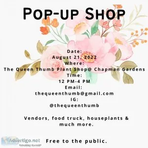 Pop-Up Shop August 21 2022 12-4PM