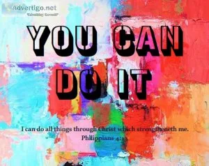 You Can Do It - Motivational Poster for Home Office or Children 