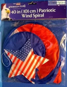 Four 40 inch Patriotic Wind Spiral Mobiles