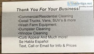 Detailing and commercial cleaning