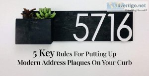 5 Key Rules For Putting Up Modern Address Plaques On Your Curb
