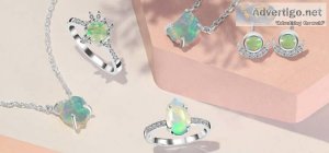The opal gemstone looks like a rainbow colours