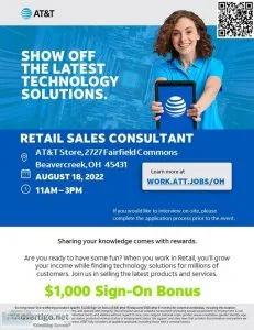 ATandT BeavercreekDayton OH Retail Sales Hiring Event 081822