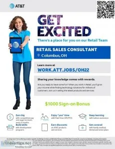 ATandT Hiring Retail Sales Consultants - Columbus OH