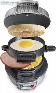 Hamilton Beach Breakfast Sandwich Maker with Egg Cooker Ring Cus
