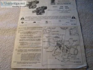 OWNER&rsquoS  MANUAL and Operating Instructions for TECUMSEH&hel