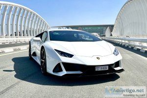 Rent a lamborghini huracan evo in dubai