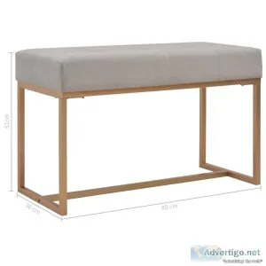 Bench 80 Cm Grey Velvet