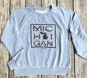 Best Outdoor Sweatshirt Of Michigan Petoskey Vintage Pattern