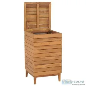 Laundry Basket 40x40x70 cm Solid Teak Wood