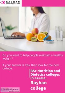 Bsc nutrition and dietetics colleges in kerala