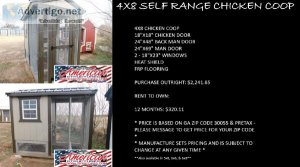 AMERICAN-STRUCTURES 4X8 SELF RANGING CHICKEN COOP