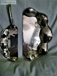 Vintage Silver Plated Table Crumb Catcher EGWandS Silent Butler