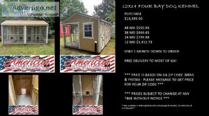 AMERICAN-STRUCTURES 12X24 FOUR BAY DOG KENNEL