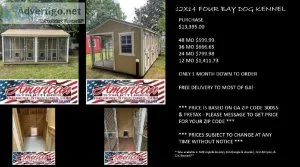 AMERICAN-STRUCTURES 12X24 FOUR BAY DOG KENNEL