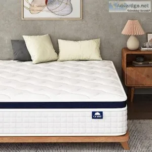 Mattress Bed in A Box Crystli 10 Inch Hybrid Mattress with Zero 