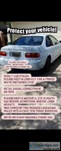 Family Car Stolen - 1993 Honda Civic
