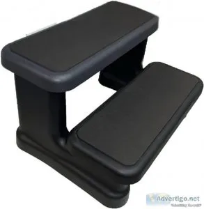 Spa Hot Tub Steps Soft Touch Anti Slip Surface by Olympic (Black
