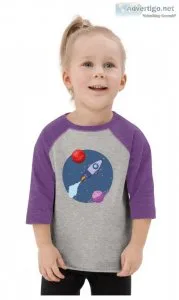 Flying Through Space Toddler baseball shirt