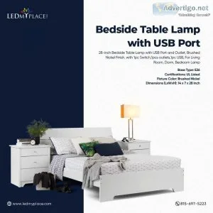 Purchase Bedside Table Lamp with USB Port Perfect for Home and O