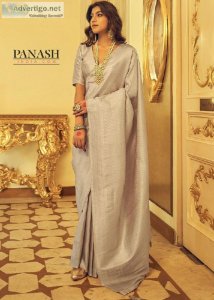 Shop Indian Silver Sarees Online &ndash Panash India