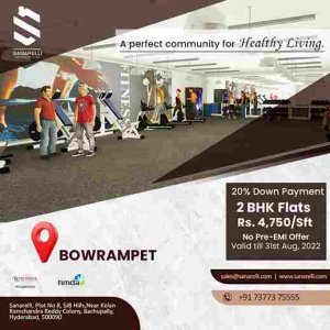2bhk luxury flats for sale in bowrampet | sanarelli