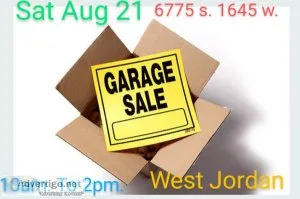 Garage Sale Sat Aug21 6775 s. 1645 w. West Jordan