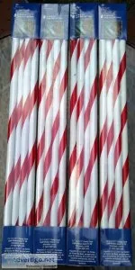 Four Unused Packs of 34&quot tall Candy Cane Light Stakes