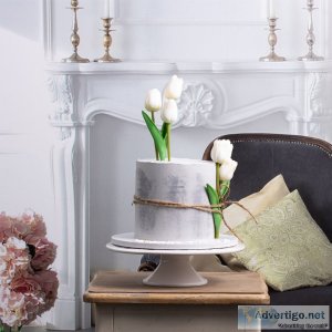 Grey tulip cake